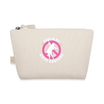 Hippie Peace Zeichen Frieden Blumen Blumenkind - Bio-Täschchen - Natur - Vorne