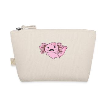 Spring axolotl with cherry blossoms sweet spring - Organic Pouch - nature - Front