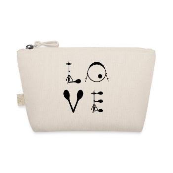 Love Drums Drum Player Drummer Drum Musician - Organic Pouch - nature - Front