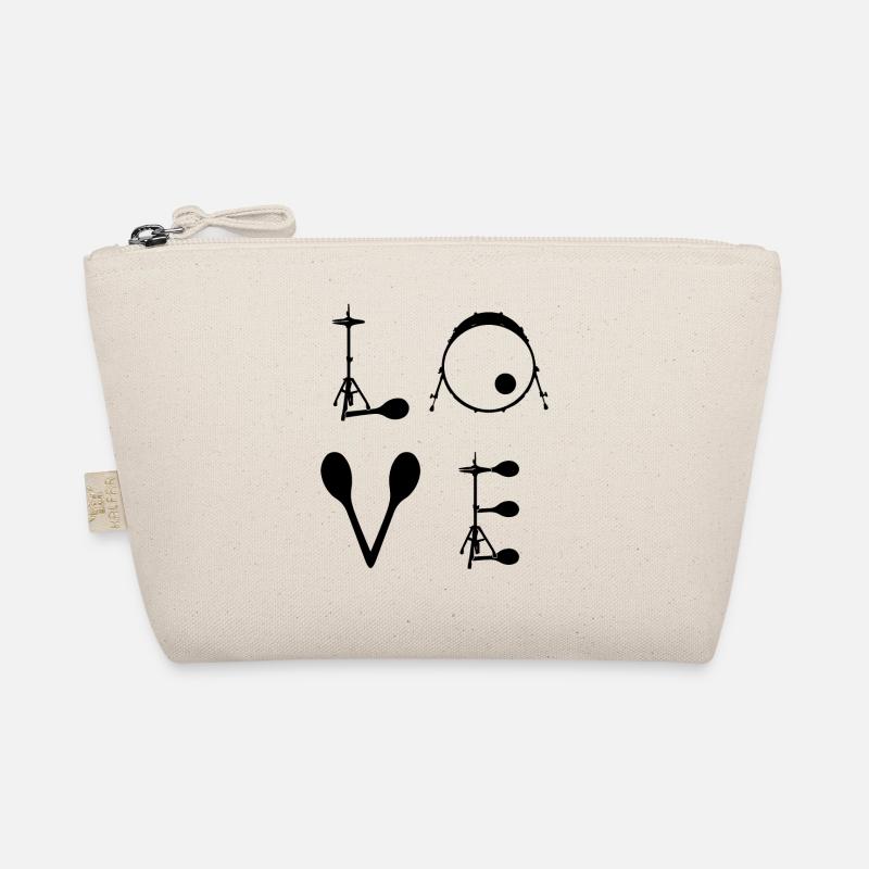 Love Drums Drum Player Drummer Drum Musician - Bio-Täschchen - Natur