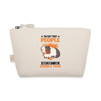 Meerschweinchen Geschenk Guinea Pig - Bio-Täschchen - Natur - Vorne