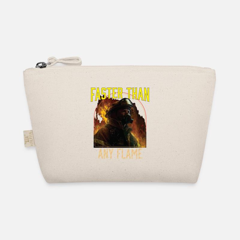 Faster Than Any Flame Fireman Firefighter Organic Pouch