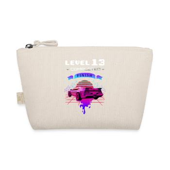 Level 13 completed 13.Geburtstag Retro Wave - Bio-Täschchen - Natur - Vorne