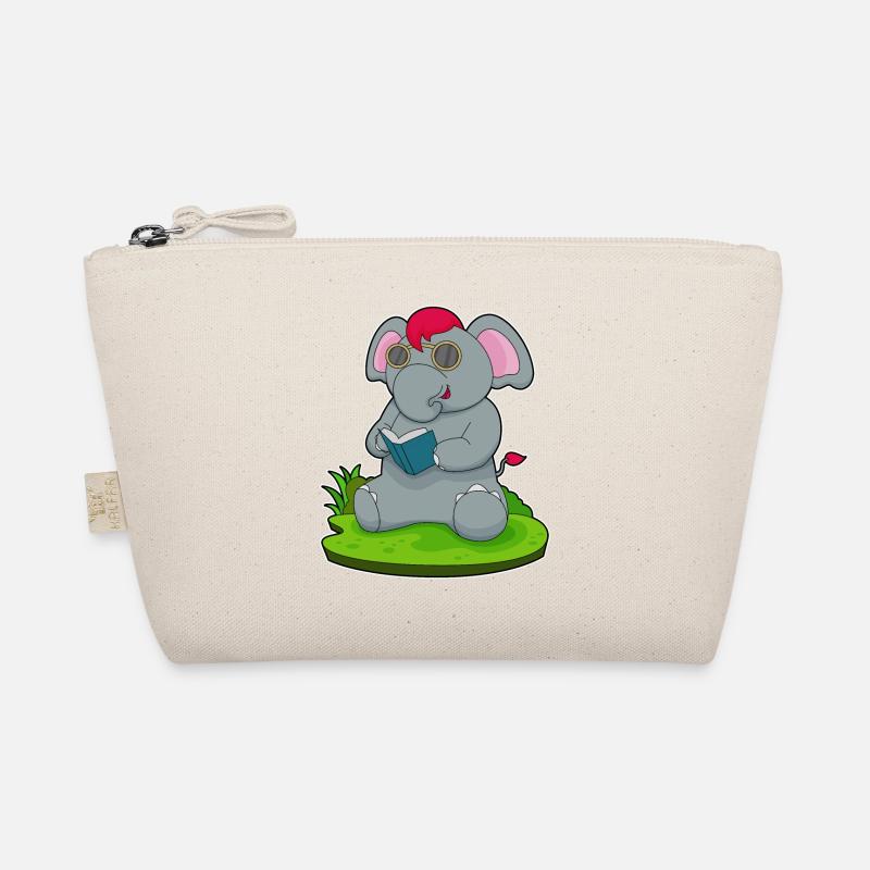 Elephant Book Glasses Organic Pouch
