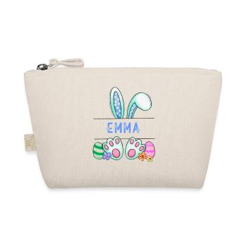 Easter Bunny, rabbit, cute Emma - Organic Pouch - nature - Front