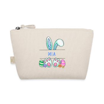 Easter Bunny, rabbit, cute Mia - Organic Pouch - nature - Front