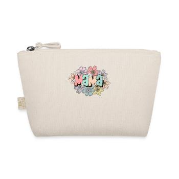 Floral Herz Vintage Farbe Mama - Bio-Täschchen - Natur - Vorne