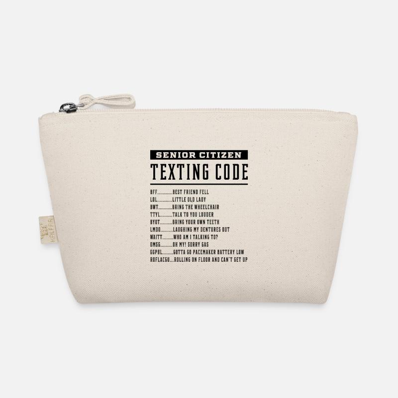 Senior Citizen Texting Code - Mother's Day Funny Organic Pouch
