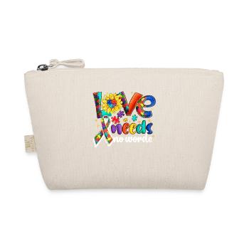 Autism Awareness Love Needs No Words - Organic Pouch - nature - Front