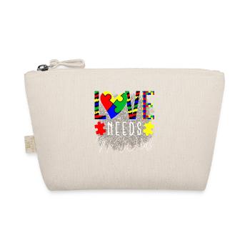 Love Needs No Words Autism Awareness - Organic Pouch - nature - Front
