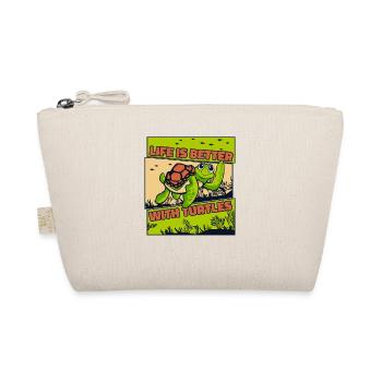 Life is better with turtles aquatic turtle - Organic Pouch - nature - Front