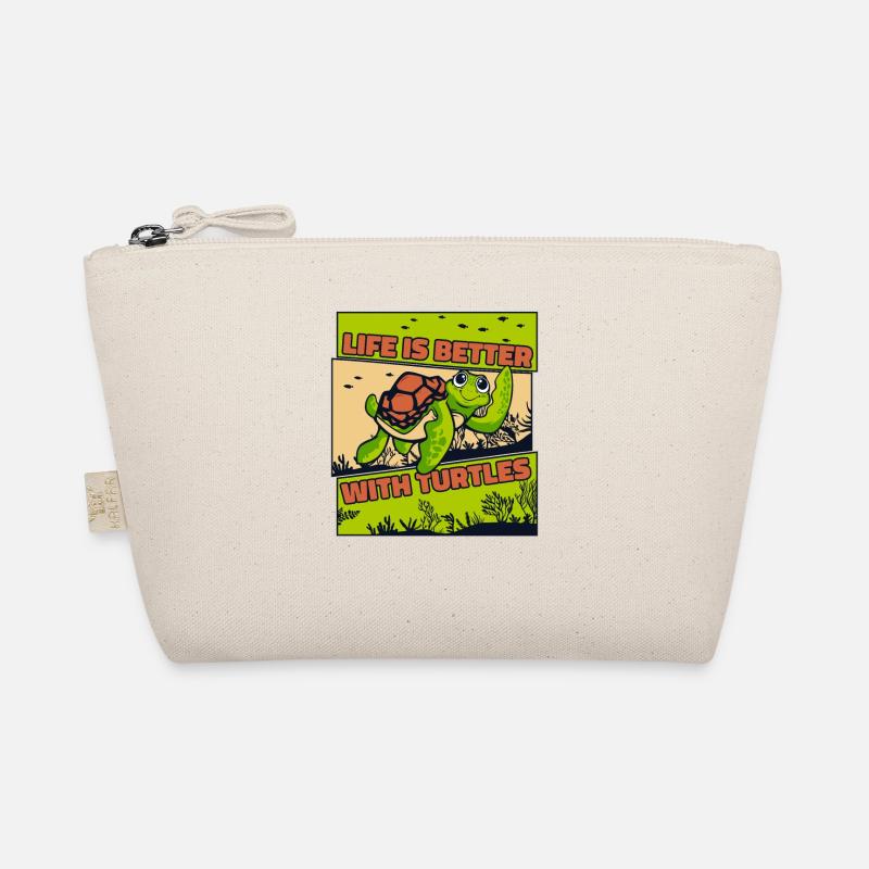 Life is better with turtles aquatic turtle Organic Pouch