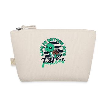 Life is better with turtles tortoise - Organic Pouch - nature - Front
