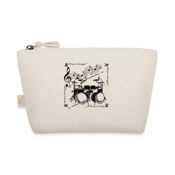 Drums Music Notes Drumming Drummer Musician Drum - Organic Pouch - nature - Front