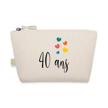40. 40 ANS. 40e ANNIVERSAIRE. ANNIVERSAIRE 40 ANS. - Trousse biologique - nature - Devant