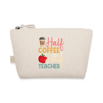 Erster Schultag, halb Kaffee, halb Lehrerinnen - Bio-Täschchen - Natur - Vorne