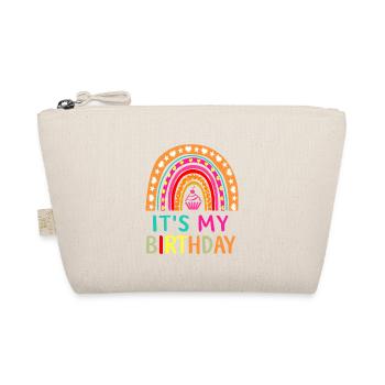 Fille c’est mon anniversaire Fille Arc-en-ciel Anniversaire - Trousse biologique - nature - Devant