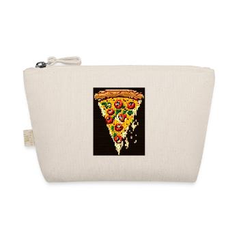 8-Bit Pizza, Pixel Art - Organic Pouch - nature - Front