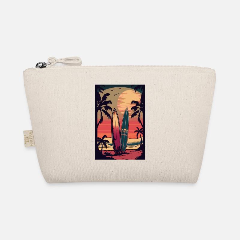 Retro Style Surfing Organic Pouch