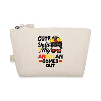 Angolan Angola Angolan Flag Cute Until My Angolan - Organic Pouch - nature - Front