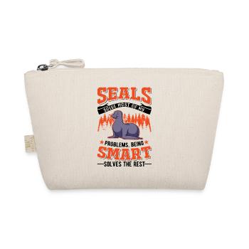 Seal Gift Sea Lion Seal Sea Lion - Organic Pouch - nature - Front