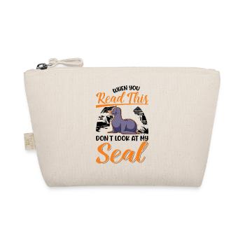 Seal Gift Seal Sea Lion - Organic Pouch - nature - Front