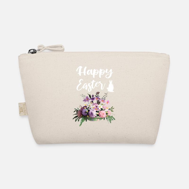 Frohe Oster Blumen Blumenstrauß - Bio-Täschchen - Natur