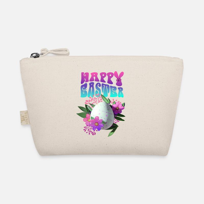 Happy Easter Easter Egg Floral Organic Pouch