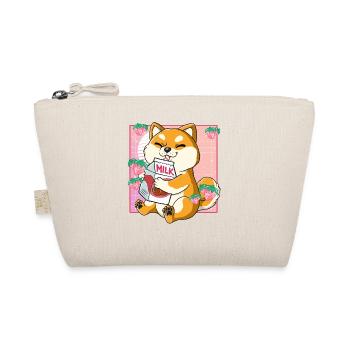 Kawaii Shiba Inu Chien Lait à la Fraise - Trousse biologique - nature - Devant