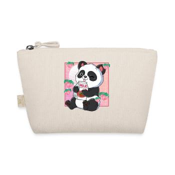 Kawaii Panda Strawberry Milk - Organic Pouch - nature - Front