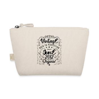 Vintage born in June 2012. Anniversary June 2012 - Organic Pouch - nature - Front