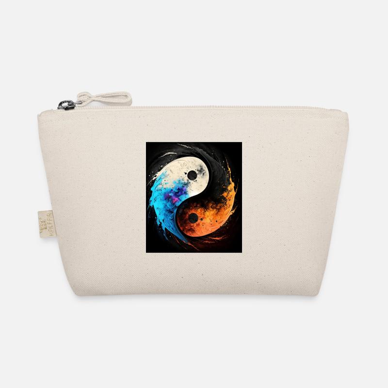 Abstract Yin and Yang Symbol Organic Pouch
