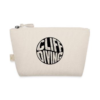 Retro Graphic Cliff Diver Cliff Diving Tombstoning - Organic Pouch - nature - Front