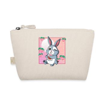 Kawaii Rabbit Strawberry Milk - Organic Pouch - nature - Front