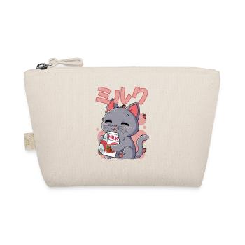 Kawaii Cat Strawberry Milk - Organic Pouch - nature - Front