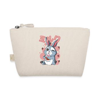 Kawaii Rabbit Strawberry Milk - Organic Pouch - nature - Front