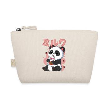 Kawaii Panda Strawberry Milk - Organic Pouch - nature - Front