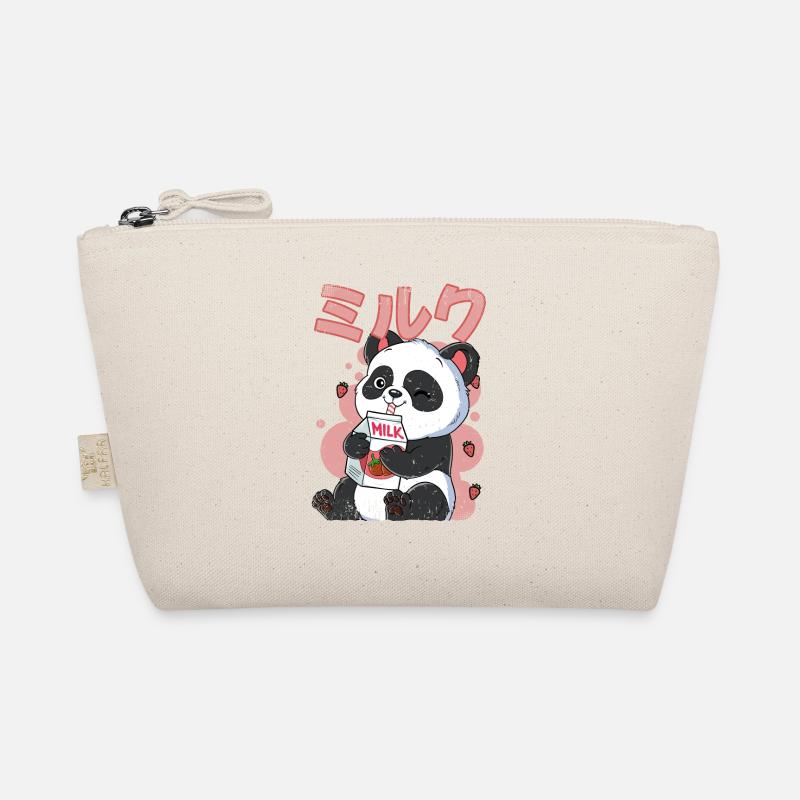 Kawaii Panda Erdbeermilch Bio-Täschchen