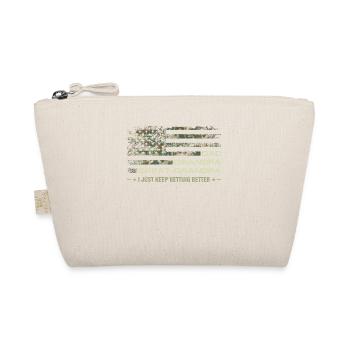 Grandpa Camouflage USA Flag Fathers Day - Organic Pouch - nature - Front