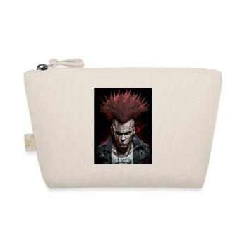 Cooler Punk mit roten Haaren - Bio-Täschchen - Natur - Vorne