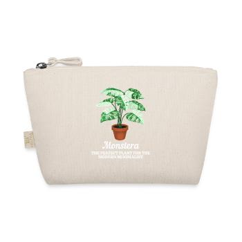 Monstera Modern Minimalist - Bio-Täschchen - Natur - Vorne