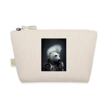 Cool Punk Polar Bear - Organic Pouch - nature - Front