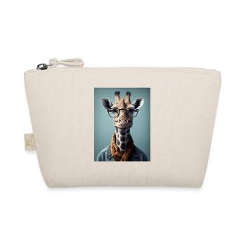 Coole Hipster-Giraffe - Bio-Täschchen - Natur - Vorne
