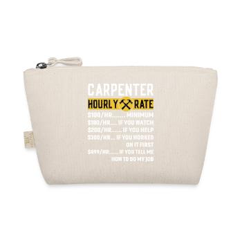 Vintage Carpenter Vêtements Woodworking Taux horaire - Trousse biologique - nature - Devant