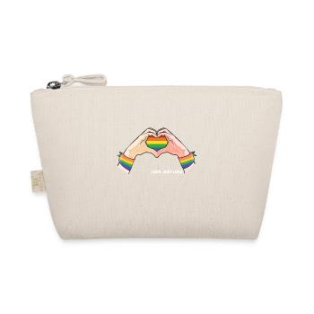 CSD LGBT Hands Shape Rainbow Heart Pride Love - Organic Pouch - nature - Front