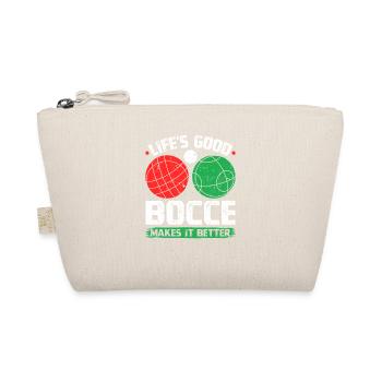 Life's Good Bocce Makes It Better, Funny Bocci - Bio-Täschchen - Natur - Vorne
