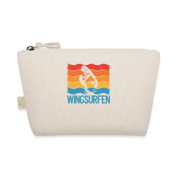 White Wingsurfing Colorful Flag - Organic Pouch - nature - Front