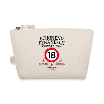 18. Geburtstag Schonend Behandeln 18 Tempolimit 18 - Bio-Täschchen - Natur - Vorne