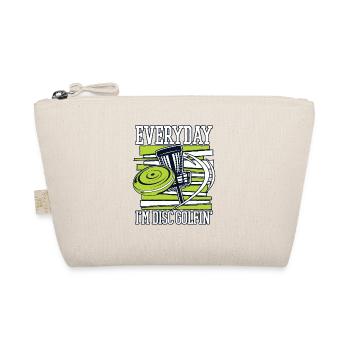 Everyday I'm Disc Golfing Frisbee Golf Korb - Bio-Täschchen - Natur - Vorne
