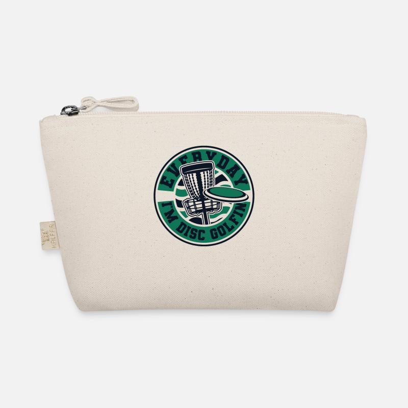Everyday I'm Disc Golfing Frisbee Golf Basket Organic Pouch